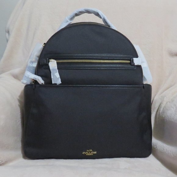 Coach Nylon Baby Backpack (Black) - Picture 1 of 6
